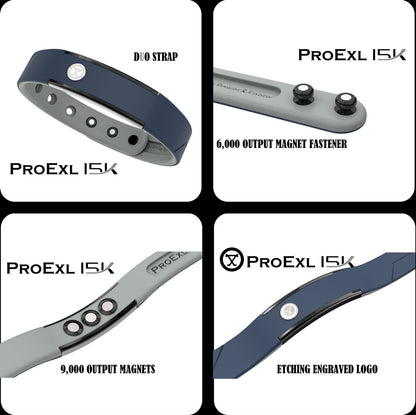 ProExl 15K Energy Sports Magnetic Bracelet Navy Blue