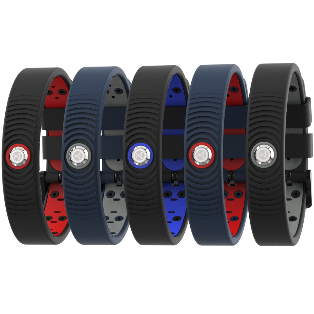 ProExl 18K Sports Magnetic Bracelet - Waterproof - Breathable Strap - Power & Energy - Black Gray