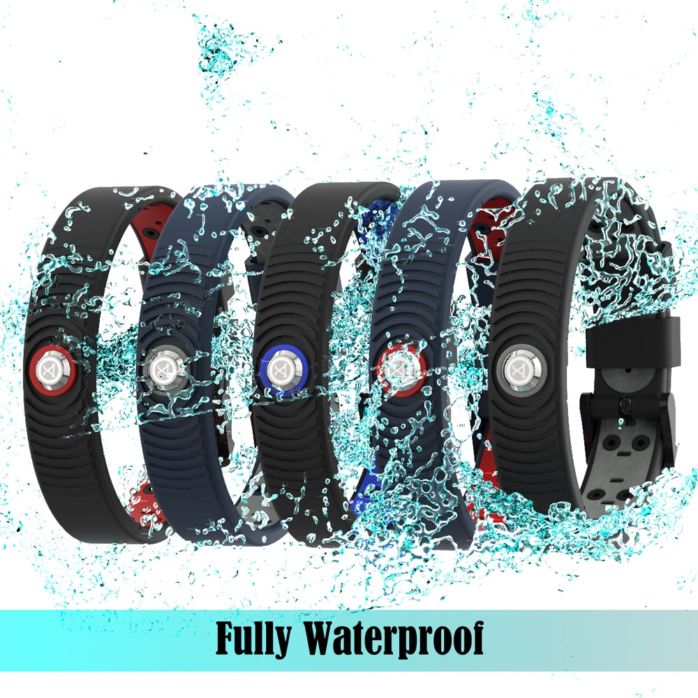 ProExl 18K Sports Magnetic Bracelet - Waterproof - Breathable Strap - Power & Energy - Black Gray