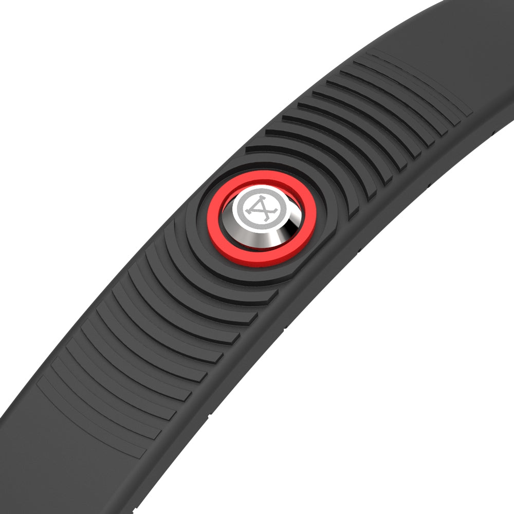 ProExl 18K Sports Magnetic Bracelet - Waterproof - Breathable Strap - Power & Energy - Black Red