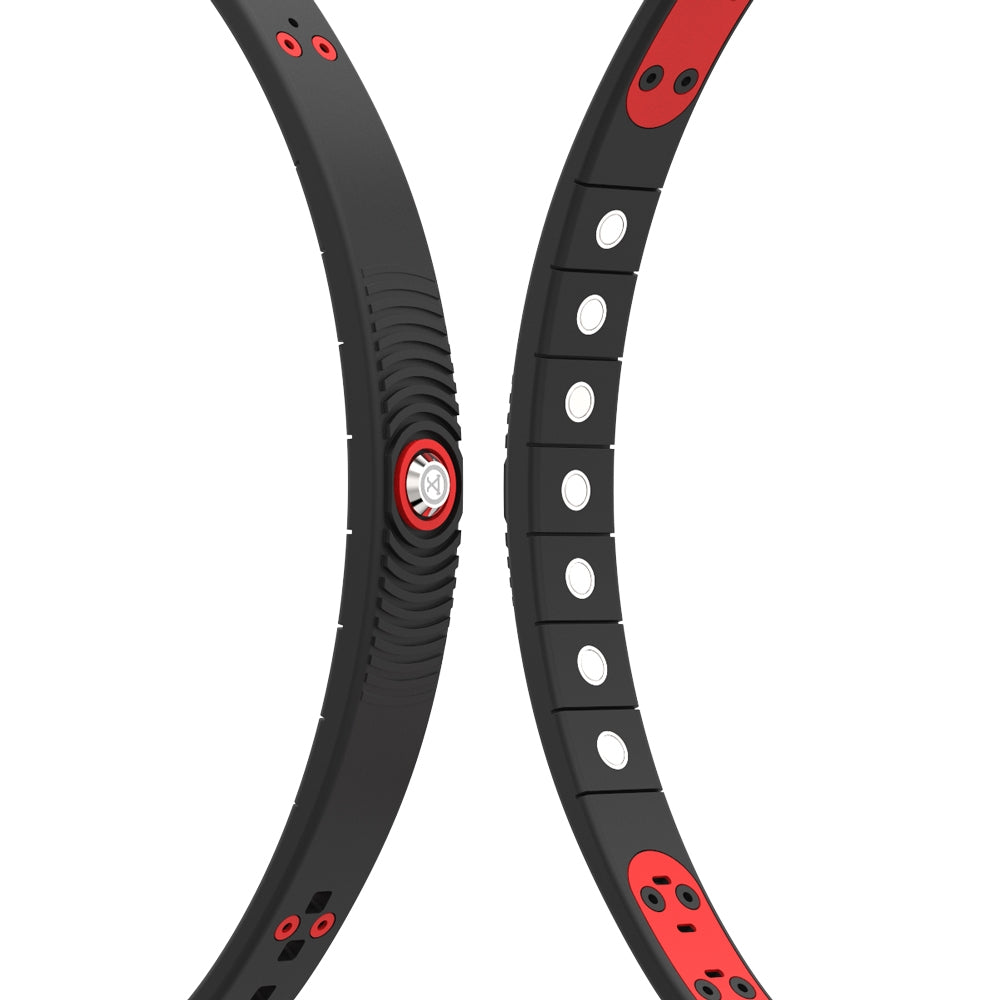 ProExl 18K Sports Magnetic Bracelet - Waterproof - Breathable Strap - Power & Energy - Black Red