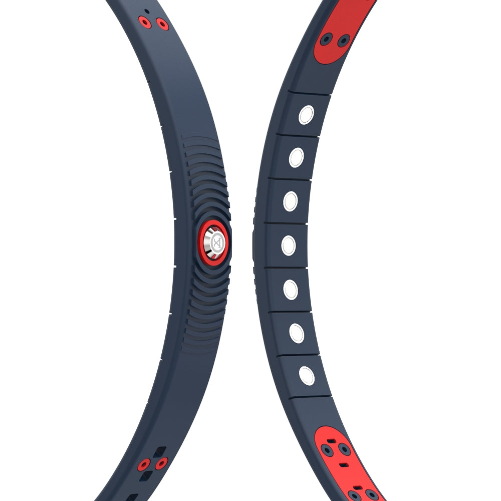 ProExl 18K Sports Magnetic Bracelet - Waterproof - Breathable Strap - Power & Energy - Blue Red