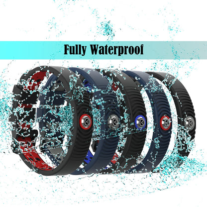 ProExl 18K Sports Magnetic Bracelet - Waterproof - Breathable Strap - Power & Energy - Red Gunmetal Gray