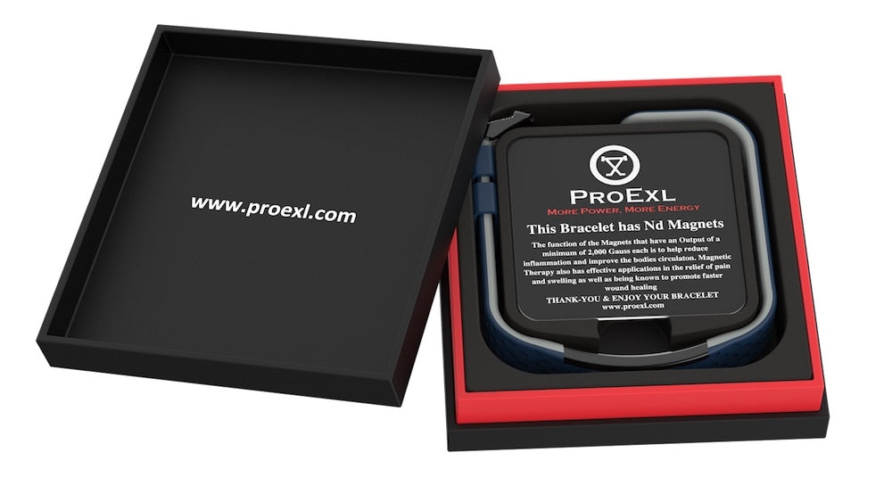ProExl 9K Energy Sports Magnetic Bracelet Blue Gray