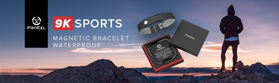 ProExl 9K Energy Sports Magnetic Bracelet Blue Gray