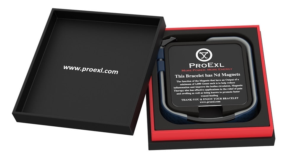 ProExl® Satin Black Sports Magnetic Energy Golf Bracelet