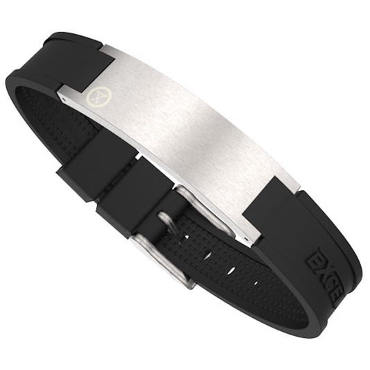 ProExl® Gray Brushed Steel Magnetic Sports Energy Golf Bracelet